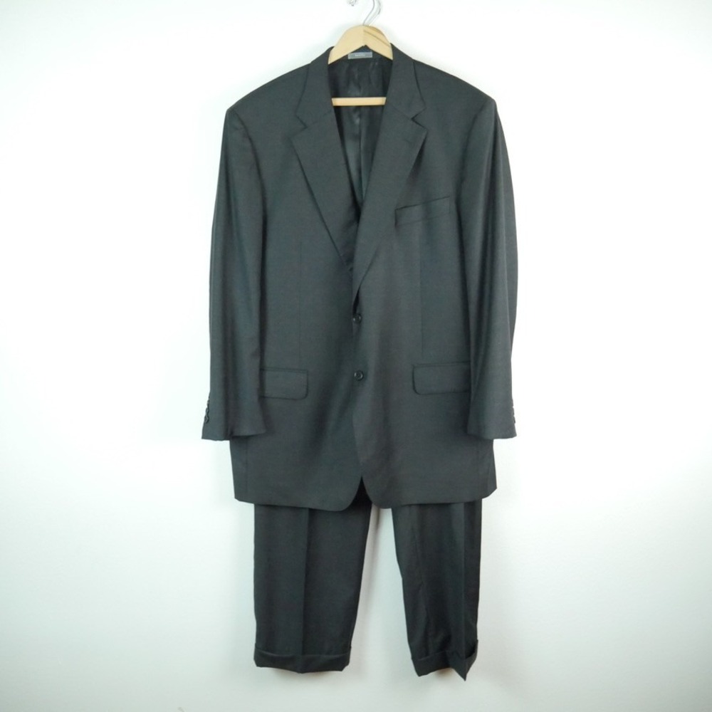 Daniel Cremieux Loro Piana Super 160s Wool 2 Piece Suit 46L 41W Charcoal Grey